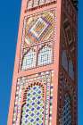 Sidi Bou Abid Mosque minaret, Grand Socco, Old Medina, Tangier, Morocco, Africa. Art Print